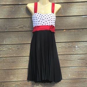 Taboo black red and white dress